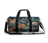 Sac de sport pour homme et femme, sac de voyage cylindrique avec bretelles réglables pour voyage, sport, entraînement, Image vive, 45x23x23CM, Sac de voyage