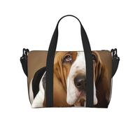 Sac de sport pour homme et femme - Sac de voyage en toile - Motif chèvre - Pour voyage, natation, fitness, entraînement, Basset Hound, Taille unique