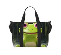 Sac de sport pour homme et femme - Sac de voyage en toile - Motif grenouille mignonne - Pour voyage, natation, fitness, entraînement, Grenouille couronne, Taille unique