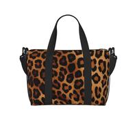 Sac de sport pour homme et femme - Sac de voyage en toile - Motif paon blanc - Pour voyage, natation, fitness, entraînement, Léopard guépard cool, Taille unique