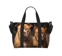 Sac de sport pour homme et femme - Sac de voyage en toile pour voyage, natation, fitness, entraînement, sport, Chiens Pitbull, Taille unique