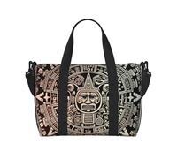 Sac de sport pour homme et femme - Sac de voyage fourre-tout aquarelle de faucon assis dans l'arbre - Sac de week-end en toile pour voyage, natation, fitness, entraînement, Calendrier maya fin du