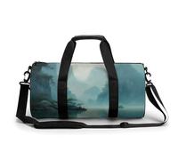 Sac de sport pour homme et femme - Sac de voyage fourre-tout - Beau sac de voyage - Montagne enneigée - Sac de nuit pour voyage, natation, fitness, entraînement, Style 1, 17.7in/9in/9in