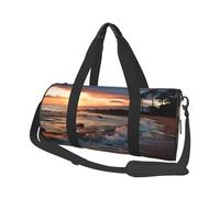 Sac de sport pour homme et femme - Sac de voyage fourre-tout pour la plage, Maui, Hawaï, coucher de soleil, vagues de mer, nuages, sac de nuit pour voyage, natation, fitness, entraînement, sport, noir