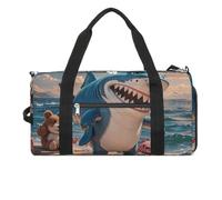 Sac de sport pour homme et femme, sac de voyage Leviathan Fun Shark Bear Sac de week-end avec compartiment à chaussures, style, taille unique, style, taille unique, Style :, Taille unique