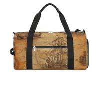 Sac de sport pour homme et femme - Sac de voyage pour bateau et boussole - Avec compartiment à chaussures - Style - Taille unique, Style :, Taille unique