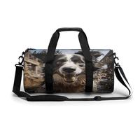 Sac de sport pour homme et femme, sac d'entraînement imprimé Pastor Border Collie, petit sac de voyage pour les voyages de nuit, sac de week-end, sac de voyage, grand sac de sport, pasteur border