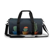 Sac de sport pour homme et femme, sacs d'entraînement imprimés de cactus à trois pots, petits sacs de voyage pour les voyages de nuit, sac de week-end, sac de voyage, grand sac de sport, trois cactus