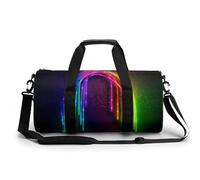 Sac de sport pour homme et femme - Style arc-en-ciel fluo - Cylindrique - Léger - Pour basket-ball, football, week-end, 45 cm/22,9 cm/22,9 cm, Style :, 17.7in/9in/9in