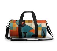 Sac de sport pour homme et femme - Style moderne - Motif chat - Cylindrique - Léger - 45 cm/22,9 cm/22,9 cm, Style :, 17.7in/9in/9in