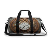 Sac de sport pour homme et femme - Style steampunk rouillé - Style : horloge - Cylindrique - Léger - Pour basket-ball, football, week-end, 45 cm/22,9 cm/22,9 cm, Style :, 17.7in/9in/9in