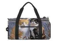 Sac de sport pour homme - Sac de voyage - Motif chats assis ensemble - Sac fourre-tout - Sac de week-end pour le sport - Style - Taille unique, Style :, Taille unique