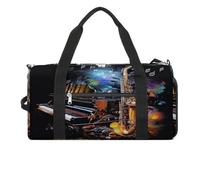 Sac de sport pour saxophone et piano - Compartiment à chaussures - Étanche - Pour le sport, les gymnases, le yoga, Saxophone et piano, Taille unique