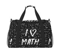 Sac de sport pour voyage, sac de sport « I Love Math Weekender », sac de sport pour homme et femme, article personnel