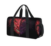 Sac de sport Red Evil Dragon pour enfants, filles, garçons, femmes, hommes, dragon, week-end, sac de voyage, sac de sport décontracté
