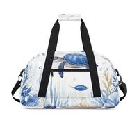 Sac de sport résistant à l'eau - avec compartiment, idéal pour le sport et les voyages de week-end pour filles, garçons, hommes et femmes, 48 x 26,9 x 22,1 cm, Agile Marine - Créature