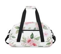 Sac de sport résistant à l'eau - avec compartiment, idéal pour le sport et les voyages de week-end pour filles, garçons, hommes et femmes, 48 x 26,9 x 22,1 cm, rose douce - parfum