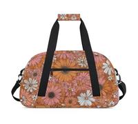 Sac de sport résistant à l'eau - avec compartiment, idéal pour le sport et les voyages de week-end pour filles, garçons, hommes et femmes, 48 x 26,9 x 22,1 cm, fleur chaude parfumée - Buisson