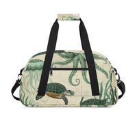 Sac de sport résistant à l'eau - Avec compartiment, idéal pour le sport et les voyages de week-end pour filles, garçons, hommes et femmes, 48 x 26,9 x 22,1 cm, motif marin vif - Créature