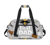 Sac de sport résistant à l'eau - avec compartiment, idéal pour le sport et les voyages de week-end pour filles, garçons, hommes et femmes, 48 x 26,9 x 22,1 cm, festival Best Dad