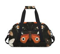 Sac de sport résistant à l'eau - avec compartiment, idéal pour le sport et les voyages de week-end pour filles, garçons, hommes et femmes, 48 x 26,9 x 22,1 cm, merveilleux papillon dansant