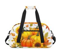 Sac de sport résistant à l'eau - avec compartiment, idéal pour le sport et les voyages de week-end pour filles, garçons, hommes et femmes, 48 x 26,9 x 22,1 cm, citrouille vive abondante