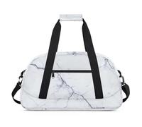 Sac de sport résistant à l'eau - avec compartiment, idéal pour le sport et les voyages de week-end pour filles, garçons, hommes et femmes, 48 x 26,9 x 22,1 cm, marbre cool - Tone