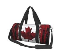 Sac de sport rétro avec compartiment à chaussures et sangle réglable, sac de voyage pliable pour homme et femme, sac de sport imperméable, Noir , Taille unique