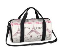 Sac de sport romantique sur le thème de la France Paris, sac de week-end, sac fourre-tout décontracté, sac fourre-tout de voyage, sac de sport pour enfants, filles, garçons, femmes, hommes