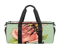 Sac de sport rond avec bandoulière amovible, sac à main d'entraînement en marbre vert pour homme et femme, Multicolore 10., Taille unique, Bagage à main