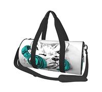 Sac de Sport Rond Fox Green Casque Relax Sac de Voyage Sac à Main de Week-End pour la Natation