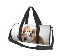 Sac de sport rond imprimé crâne floral 25 l - Sac fourre-tout de voyage pour homme et femme - pour gym, randonnée, yoga, natation 45 x 23 x 23 cm, Jolis chiens., Taille unique, Sac de voyage