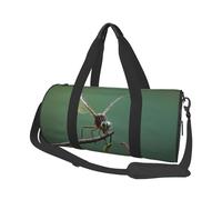 Sac de sport rond imprimé crâne floral 25 l - Sac fourre-tout de voyage pour homme et femme - pour gym, randonnée, yoga, natation 45 x 23 x 23 cm, Imprimé libellule 1, Taille unique, Sac de voyage
