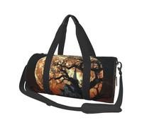Sac de sport rond pliable pour Halloween, motif arbre mort, sac de sport, sac de sport pour homme et femme, noir, taille unique, Noir , Taille unique