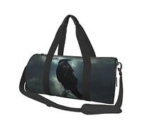 Sac de Sport Rond Raven Stand Up, Sac de Voyage, Sac à Main de Week-End pour Le Sport