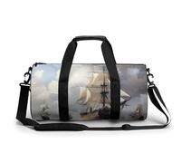 Sac de sport/sac à bandoulière pour homme et femme, motif navires néerlandais. Petit sac de gym/sac polochon avec bandoulière.