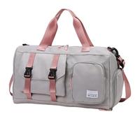 Sac de sport - Sac de sport léger | Gym avec compartiment à chaussures | Séparation sèche et humide | Sac de sport Oxford | Weekender | Voyage imperméable pour le sport et les voyages, gris, Refer to