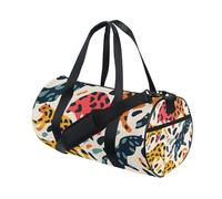 Sac de sport - Sac de sport - Sac de voyage - Imprimé léopard - Animal sauvage - Pour le week-end, le sport, les vacances, la danse, multicolore