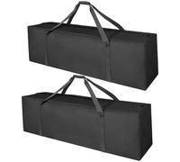 Sac de sport - Sac de voyage extra large avec fermeture éclair améliorée, durable et résistant à l'eau, noir, noir, 52" x 12" x 16" 2Pack, Classique