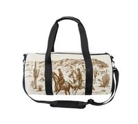 Sac de sport, sac de voyage, sac de sport, sac de voyage, cowboys du désert du Far West américain pour femmes et hommes, sac fourre-tout pour filles, gymnastique, danse, week-end, fitness
