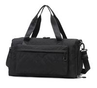 Sac De Sport Sac polochon de Voyage à Poche Avant for Femmes, Sac de Sport à bandoulière, Sac de Week-End, Bagage à Main étanche, Sac de Cabine d'aéroport(Black)