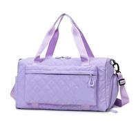 Sac de Sport Sac polochon de Voyage à Poche Avant for Femmes, Sac Sport bandoulière, Week-End, Bagage Main étanche, Cabine d'aéroport(Purple)