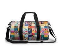 Sac de sport/sac polochon/petit sac à bandoulière à motif patchwork pour homme et femme