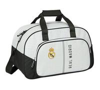 Safta Real Madrid 1ère équipe 24/25 Sac de Sport, idéal pour Enfants de différents âges, Confortable et Polyvalent, qualité et résistance, 40 x 23 x 24 cm, Blanc/Gris, Blanc/Gris, Estándar,