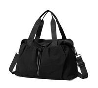 Sac de Sport séparé Sec et Humide for Hommes et Femmes, fourre-Tout de Voyage Simple et décontracté(Black)