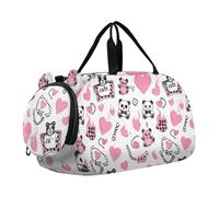 Sac de sport style dessin animé mignon pêche Saint-Valentin Goth Teddy avec compartiment à chaussures grande capacité sac de voyage voyage sport sac de voyage sac de voyage sac de voyage sac de voyage