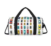 Sac de sport sur le thème des voitures avec compartiment à chaussures, sac de voyage, gym, organiseur de bagages pour femmes, hommes, enfants, filles, garçons