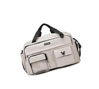 Sac de sport surdimensionné avec compartiment à chaussures de séparation humide et sec, sangle bandoulière réglable pour entraînement essentiel, sac de fitness résistant à l'eau, beige, Beauté de
