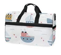 Sac de sport surdimensionné avec compartiment à chaussures pour homme, femme, garçon, fille, adolescent, motif de bateau à voiliers, sac de sport surdimensionné avec compartiment à chaussures, sac de