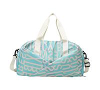 Sac de sport surdimensionné avec compartiment dédié en tissu Oxford bandoulière réglable pour entraînement essentiel et léger, bleu-vert, Beauté de masse